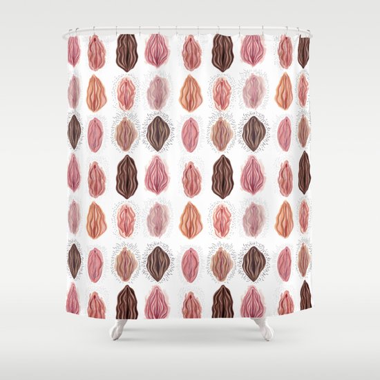 Vulva Repeat Shower Curtain By Reneeleigh Society6