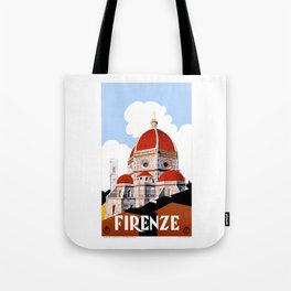 1930 ITALY Florence Firenze Travel Poster Tote Bag