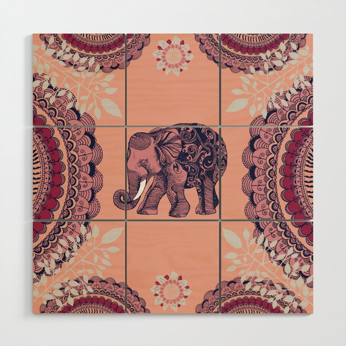Bohemian Elephant Wood Wall Art By Rskinner1122 Society6