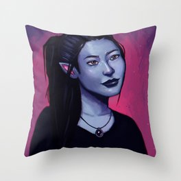 Portrit of Amara Throw Pillow