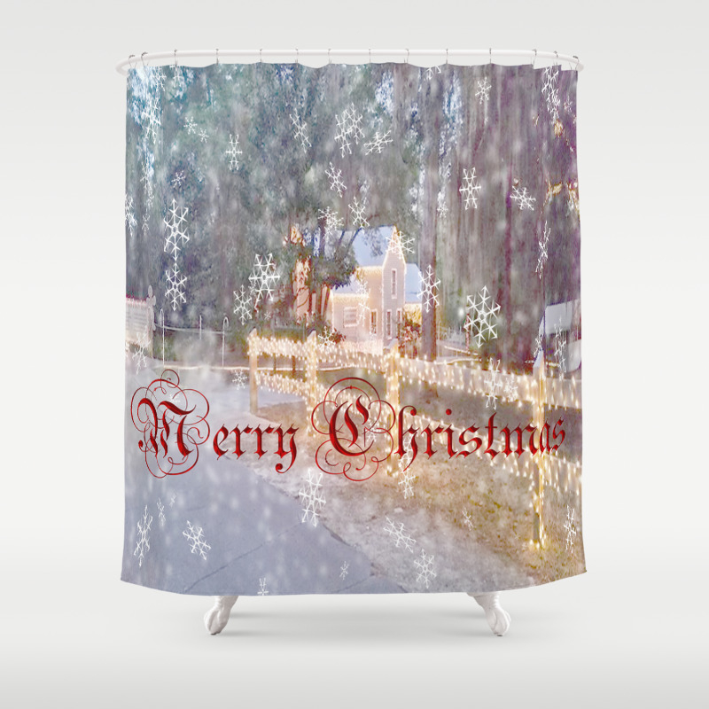 christmas shower curtain