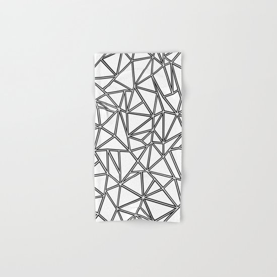 Abstract New Black on White Hand & Bath Towel