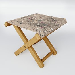Chattanooga - USA - Eclectic Map Folding Stool