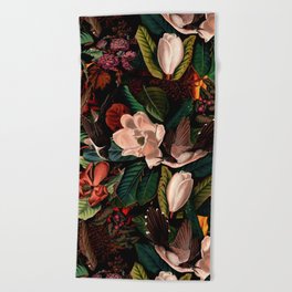 FLORAL AND BIRDS XIV Beach Towel