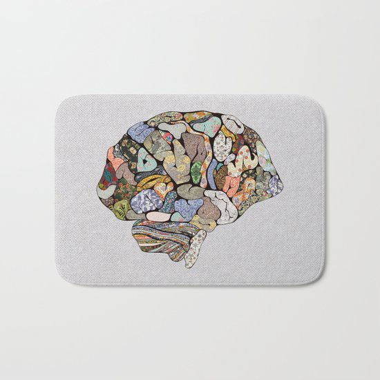 my brain looks different Bath Mat