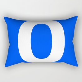 Number 0 (White & Blue) Rectangular Pillow