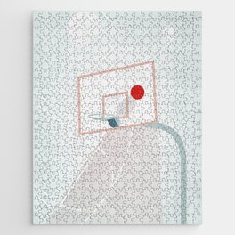 basketball court illustration - ball sport design Jigsaw Puzzle