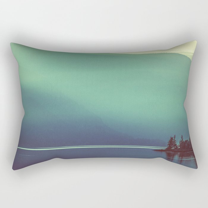Summer at the Lake Turquoise Rectangular Pillow
