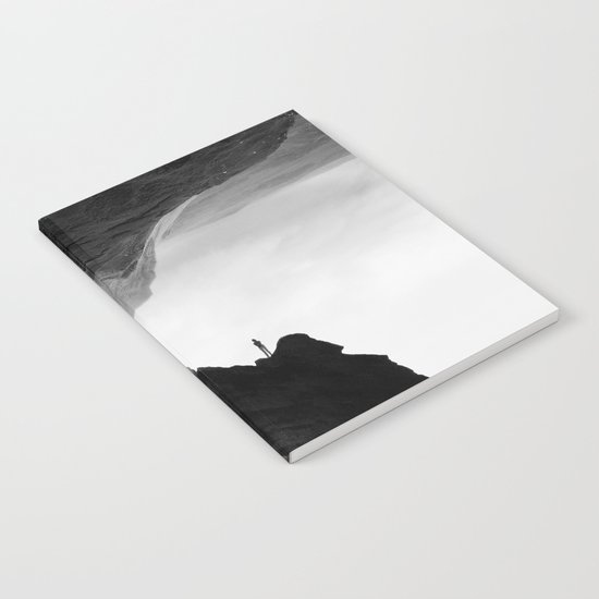 Black and White Isolation Island Notebook