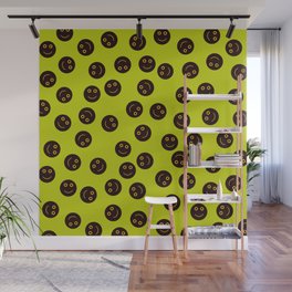 I am fine Smiley face Lime green Wall Mural