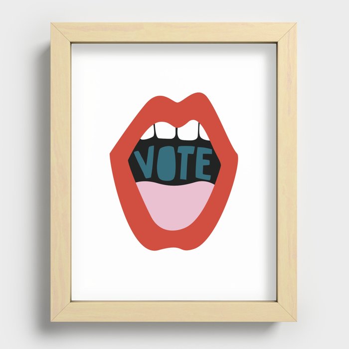 Vote Recessed Framed Print