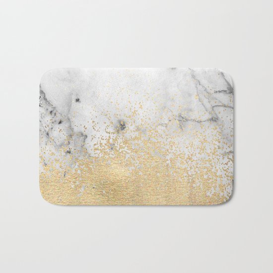 Gold Dust on Marble Bath Mat