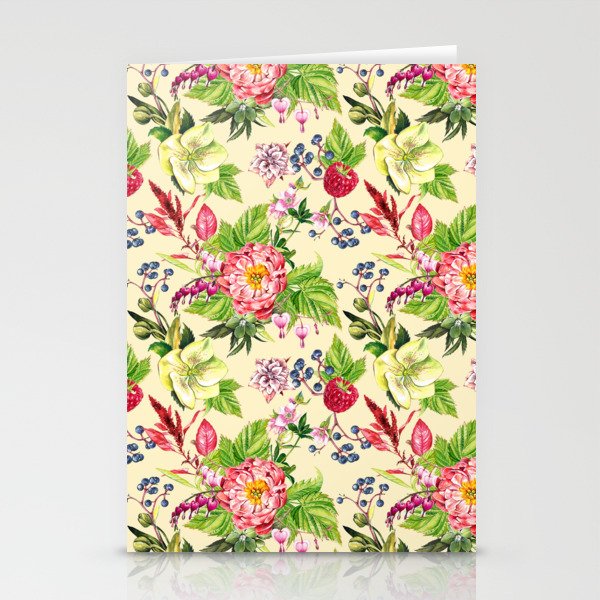 Fowers and Berries Spring Stationery Cards