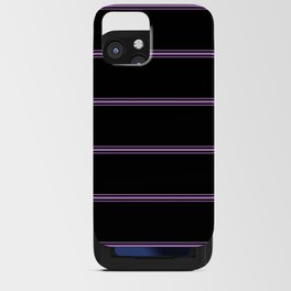 Violet utility stripes on black iPhone Card Case