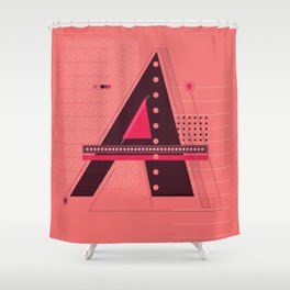 Letter A  Shower Curtain