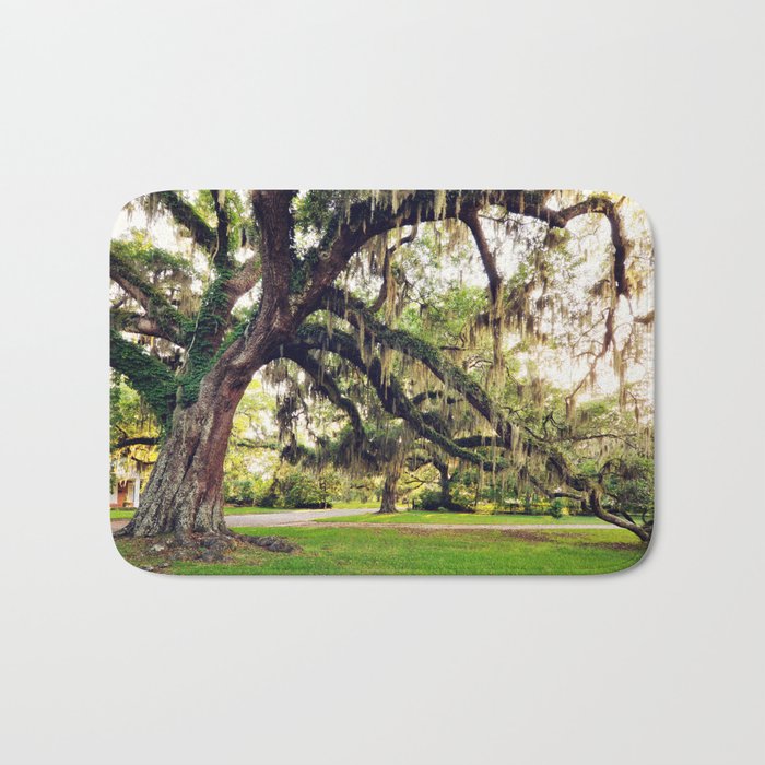 Live Oak Tree With Spanish Moss Bath Mat By Jmccool Society6