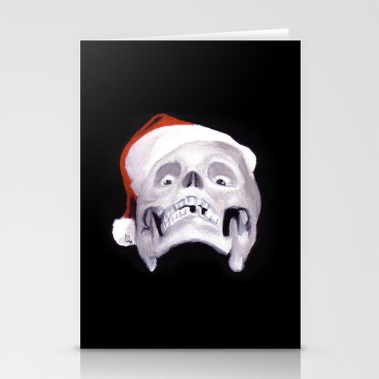 Black XMas. Bastard Son Of Santa Stationery Cards