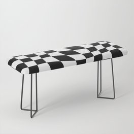 Warped Checkered Pattern (black/white) Bench