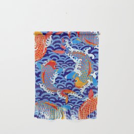 Koi fish / japanese tattoo style pattern Wall Hanging