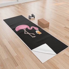 Beer Lover Flamingo Yoga Towel