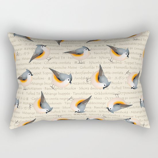 Tufty baeolophus Rectangular Pillow