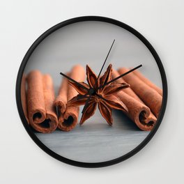 Cinnamon wallpaper Wall Clock