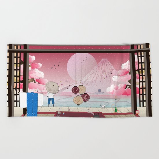 After the sunset Beach Towel