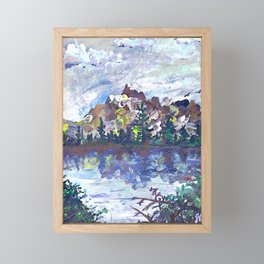 Where Mountains Sink and Waters Rise Framed Mini Art Print