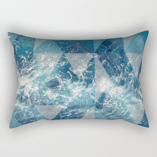 Geometric sea Rectangular Pillow