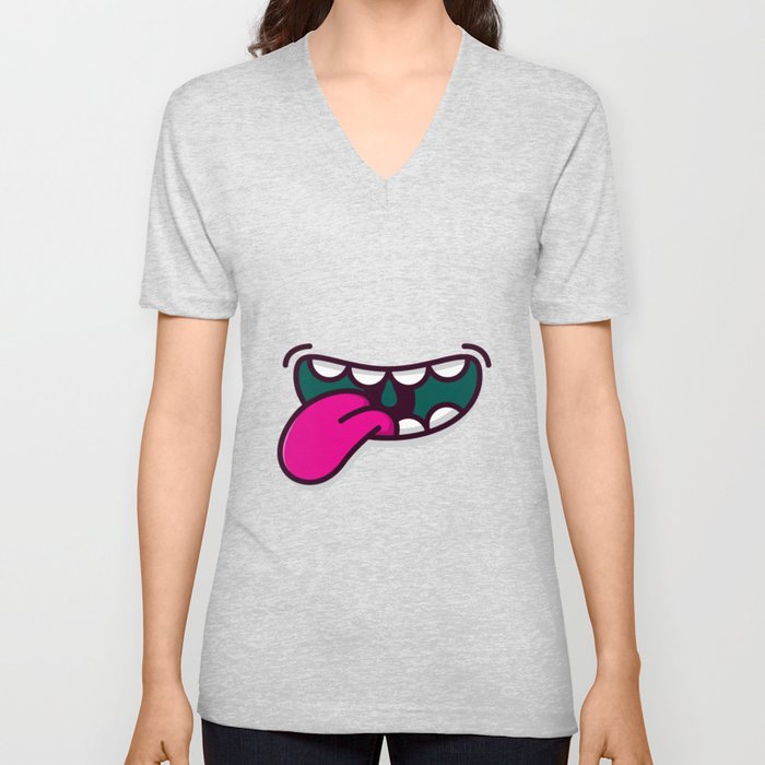 Funny Funny Smile Shirt gift for unisex and girls/boys V Neck T Shirt