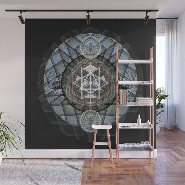 Power and Precision Focus Mandala Sacred Geometry Tapestry Print Wall Mural