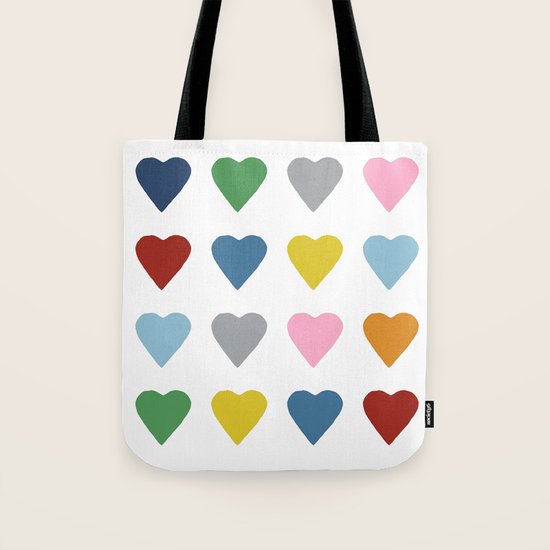 16 Hearts Tote Bag
