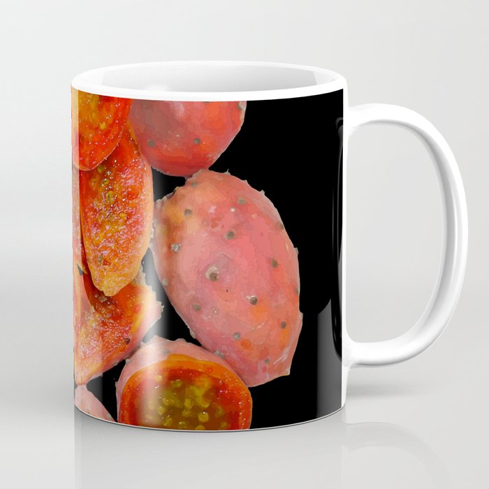 Tropical Red Prickly Pear Fruit Cut Out Vector Art Coffee Mug