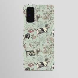 BASSET DOGS  & FLOWERS Android Case