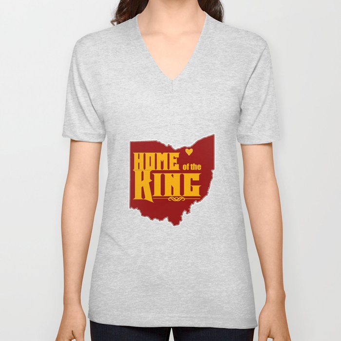 Home of the King (Yellow) V Neck T Shirt