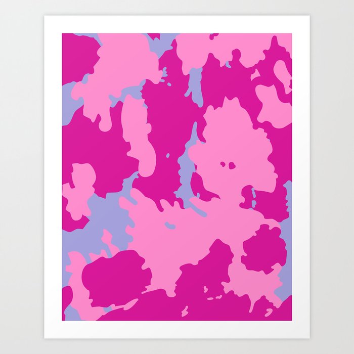 Retro Pastel Animal Print Spots Art Print