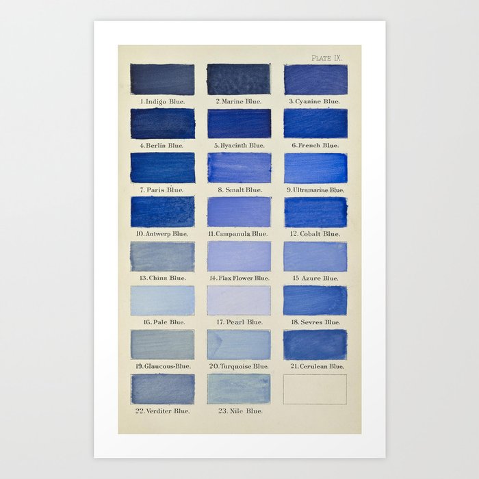 Plate IX (Blue) Art Print