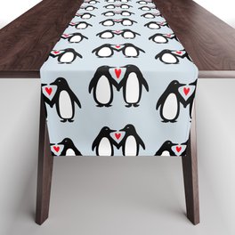 Penguins in Love Table Runner