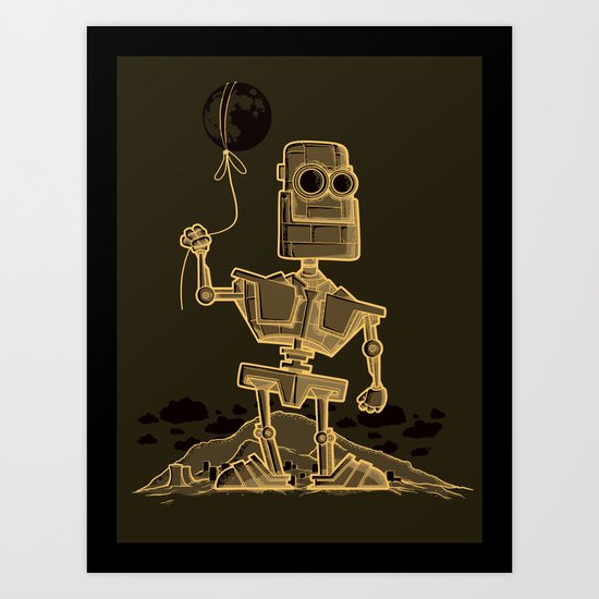 The moon is my balloon Art Print