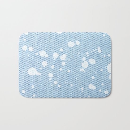 Stained jeans texture Bath Mat
