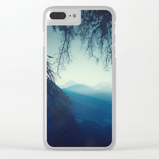 blue morning - vertical tapestry Clear iPhone Case