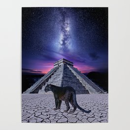 Mythical Chichén Itzá Panther Poster