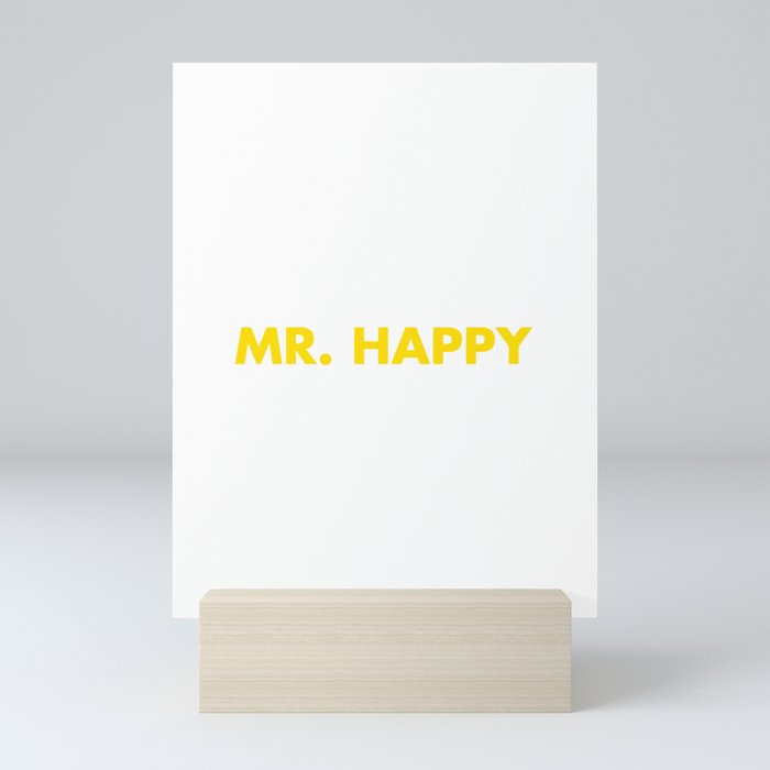 mr happy Mini Art Print