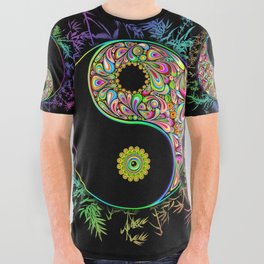 Yin Yang Bamboo Psychedelic All Over Graphic Tee