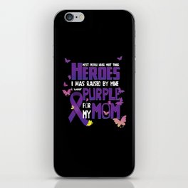 Hero Mom Purple Pancreatic Cancer Awareness iPhone Skin