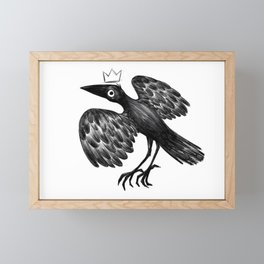 Crowned Crow Framed Mini Art Print