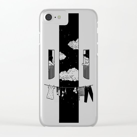 Thinking about you Clear iPhone Case
