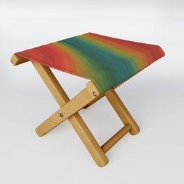 Rainbow lines of Pride Folding Stool