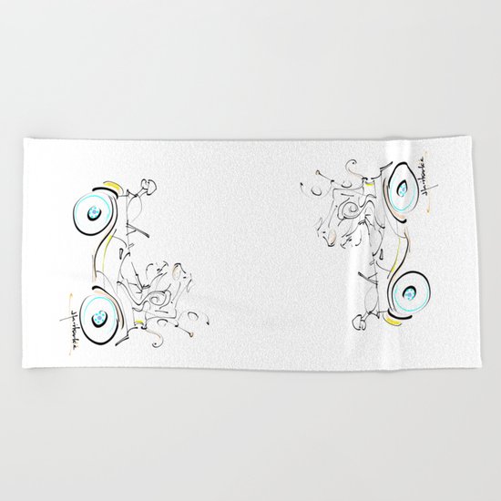 fun ride Beach Towel