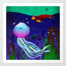 Mr. Jellyfish Art Print
